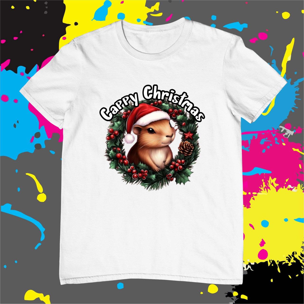 Cappy Christmas koszorús - Férfi póló Cappy Christmas koszorús - Férfi póló