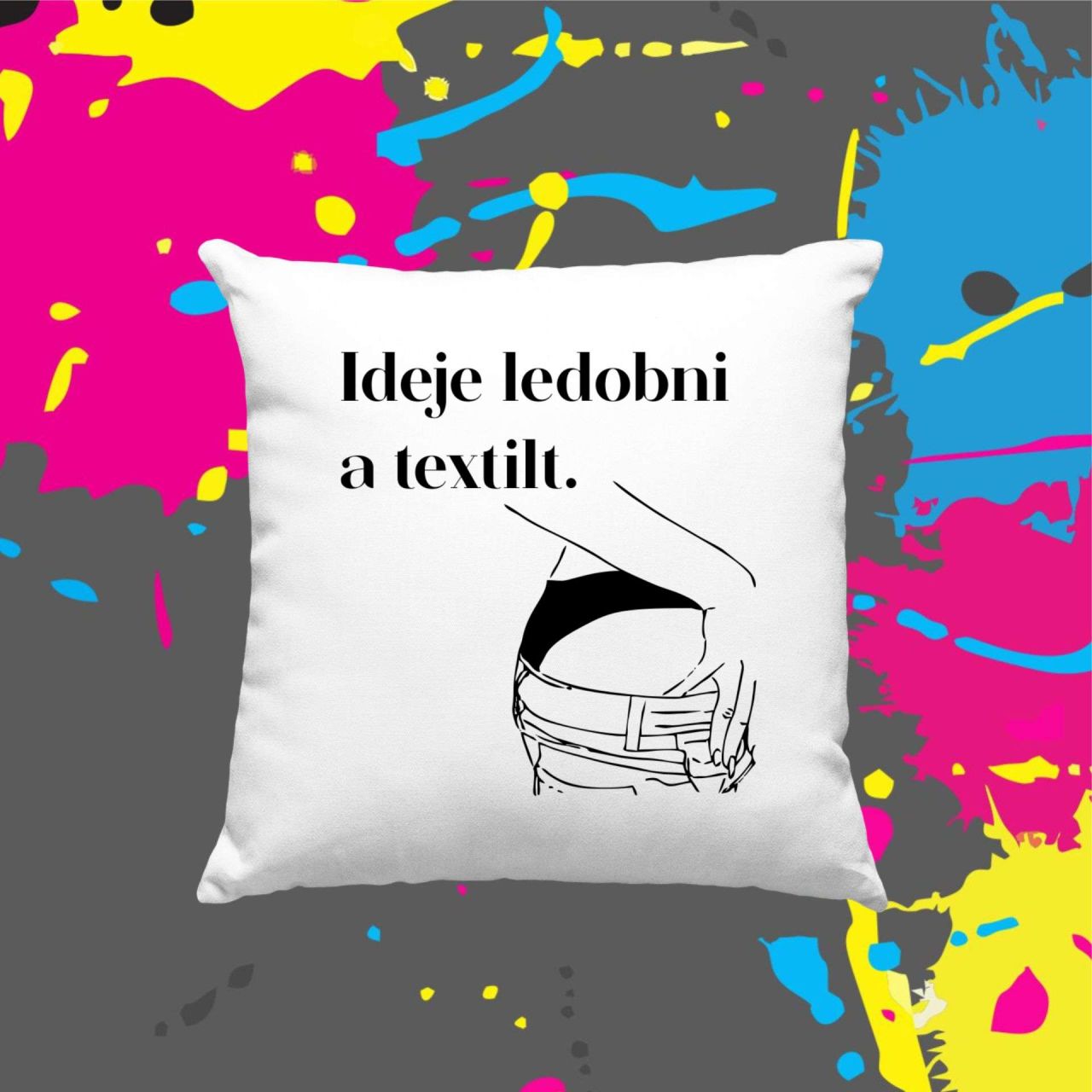 Ideje ledobni a textilt - Kocka párna Ideje ledobni a textilt - Kocka párna