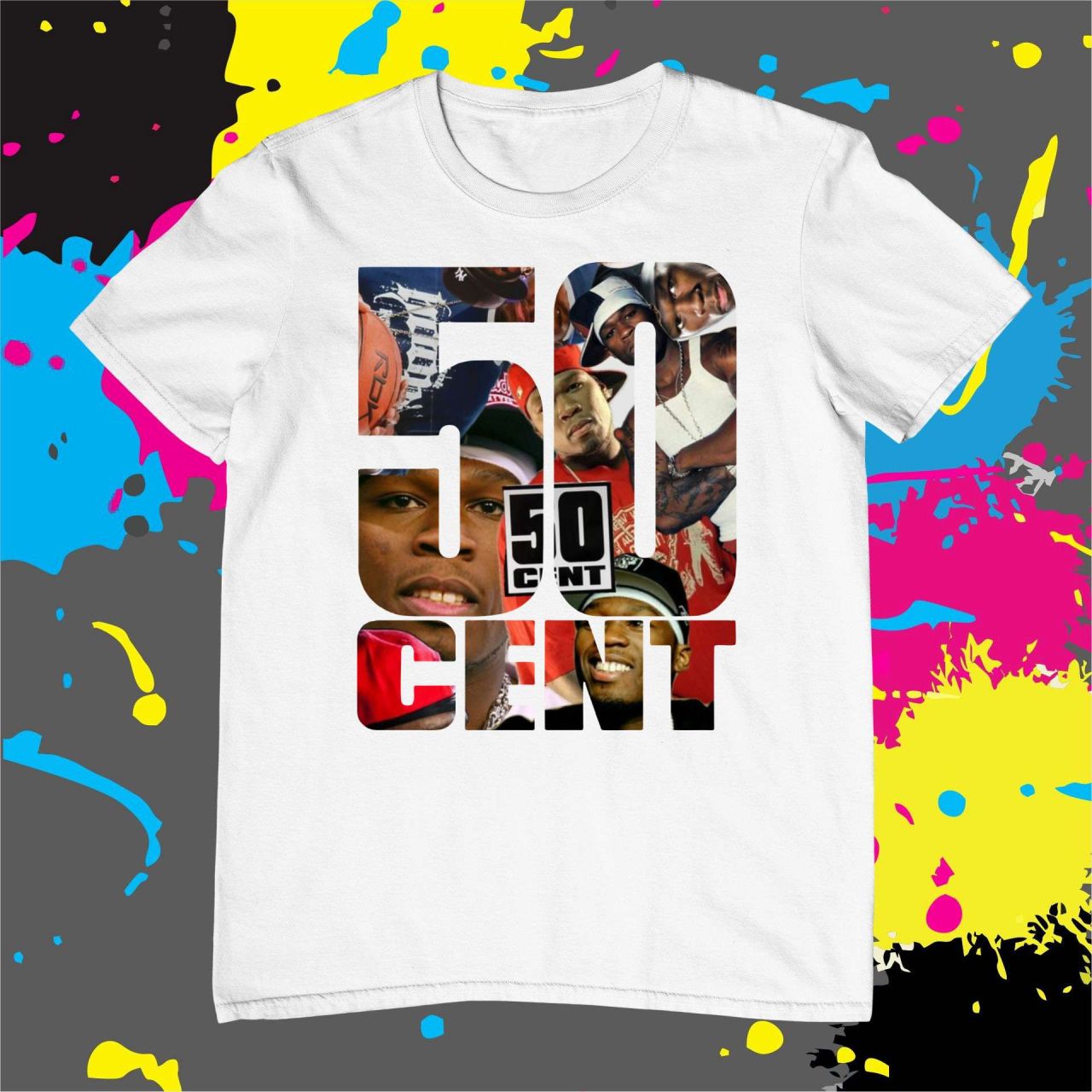 50 Cent photo and logo - Férfi póló 50 Cent photo and logo - Férfi póló