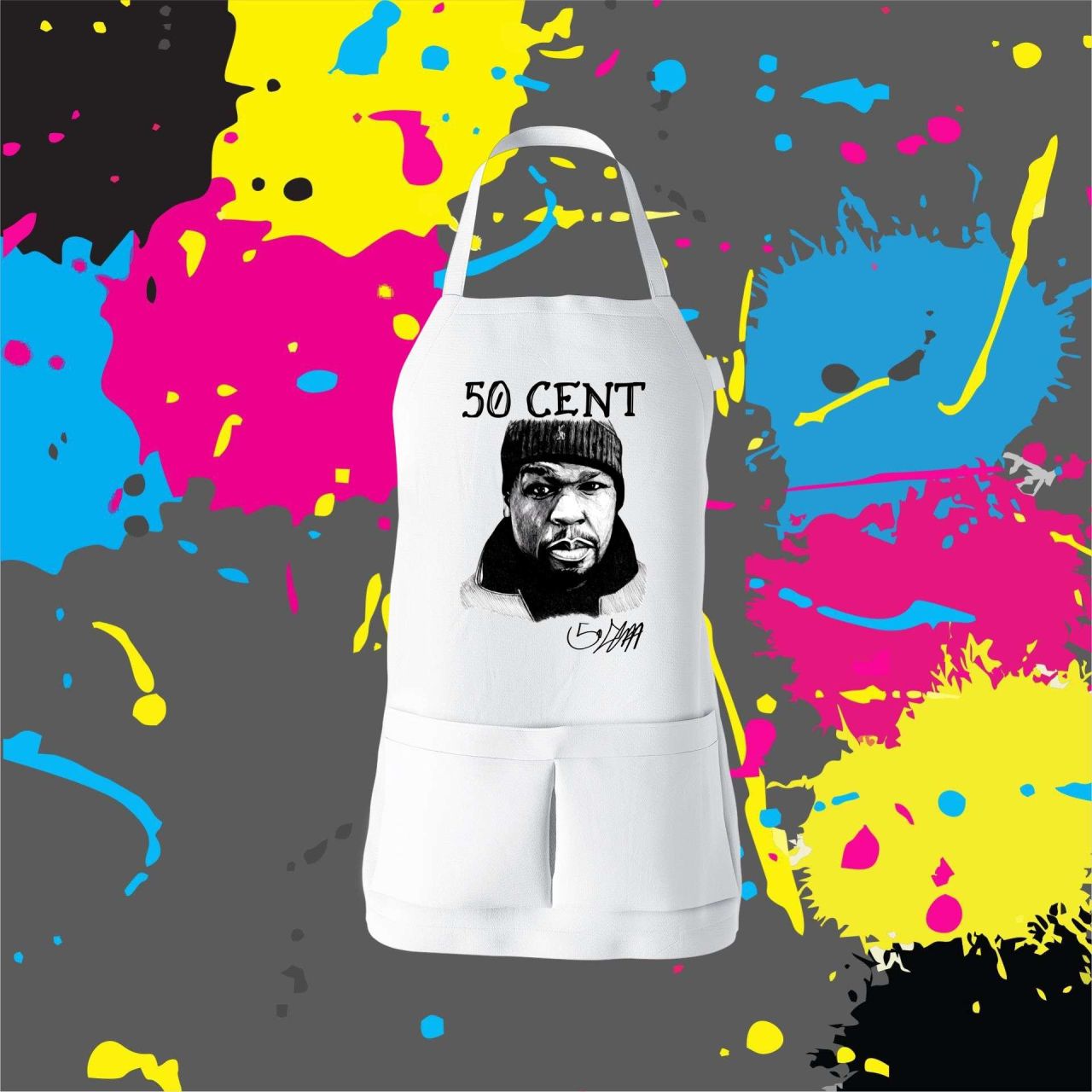 50 Cent rajzolt - Kötény 50 Cent rajzolt - Kötény