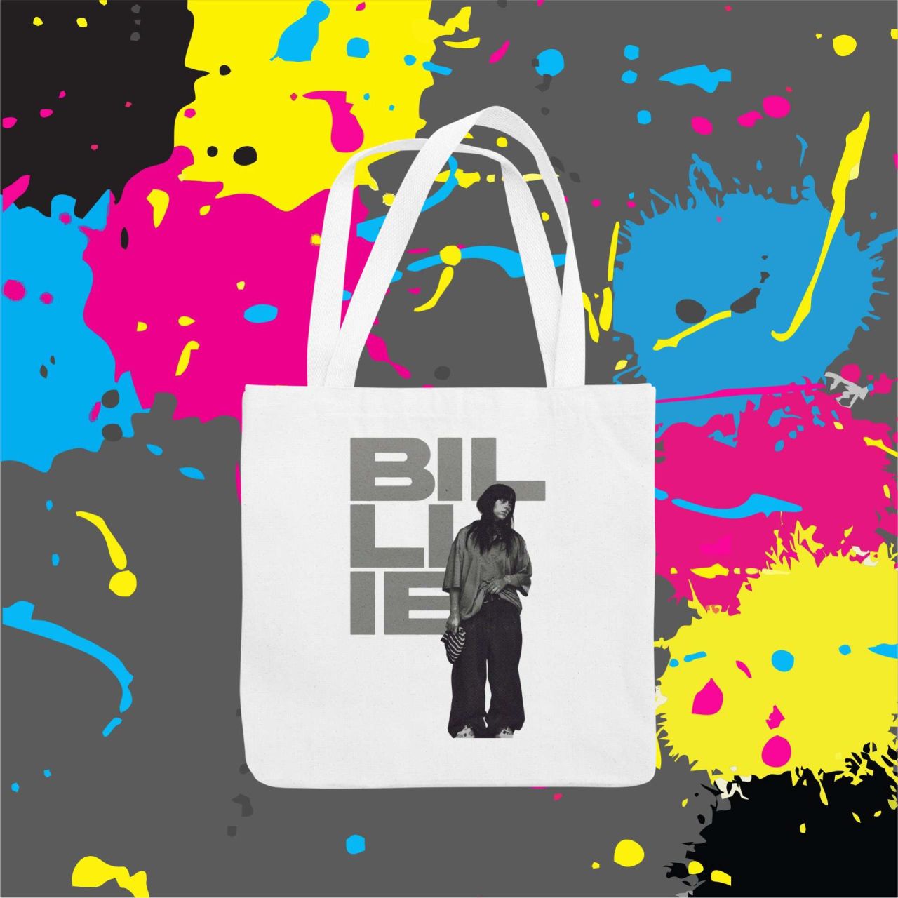 Billie Eilish grey tone - Vászontáska Billie Eilish grey tone - Vászontáska
