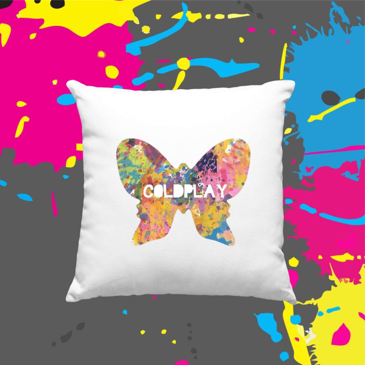 Coldplay butterfly - Kocka párna Coldplay butterfly - Kocka párna
