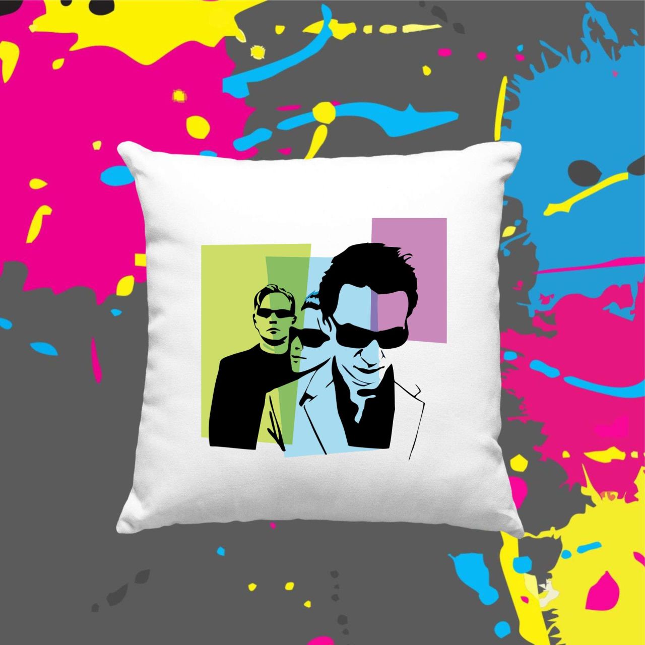 Depeche Mode color squares - Kocka párna Depeche Mode color squares - Kocka párna