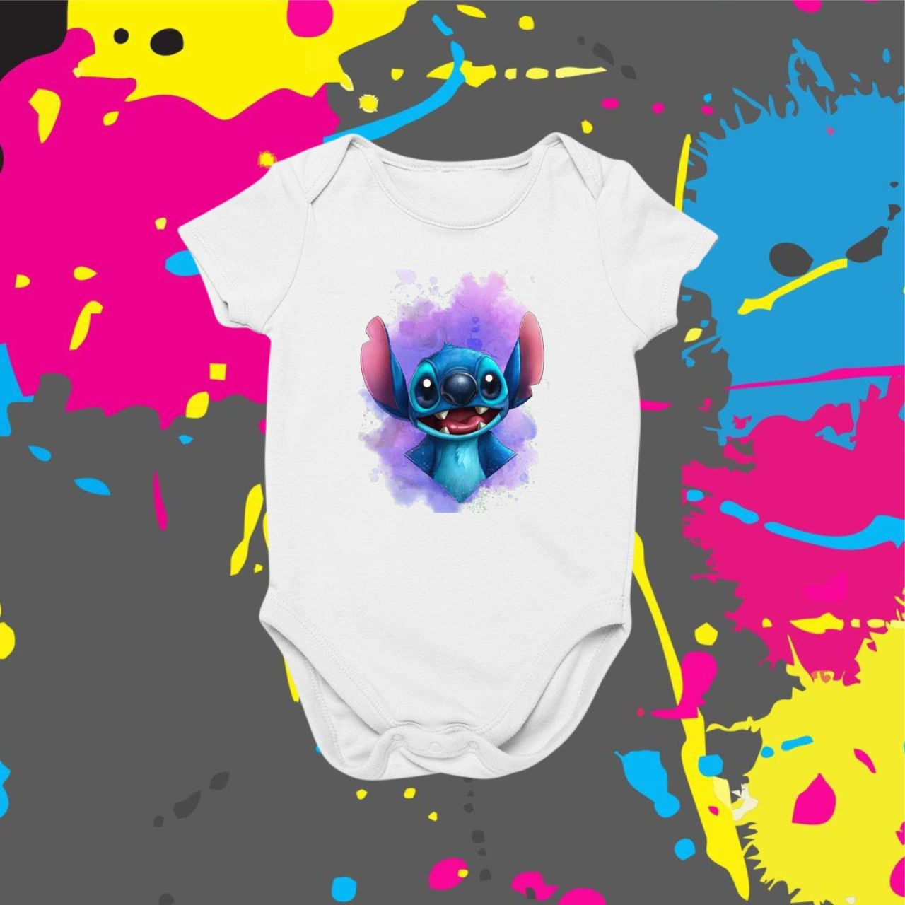 Stitch purple splash - Baby body Stitch purple splash - Baby body