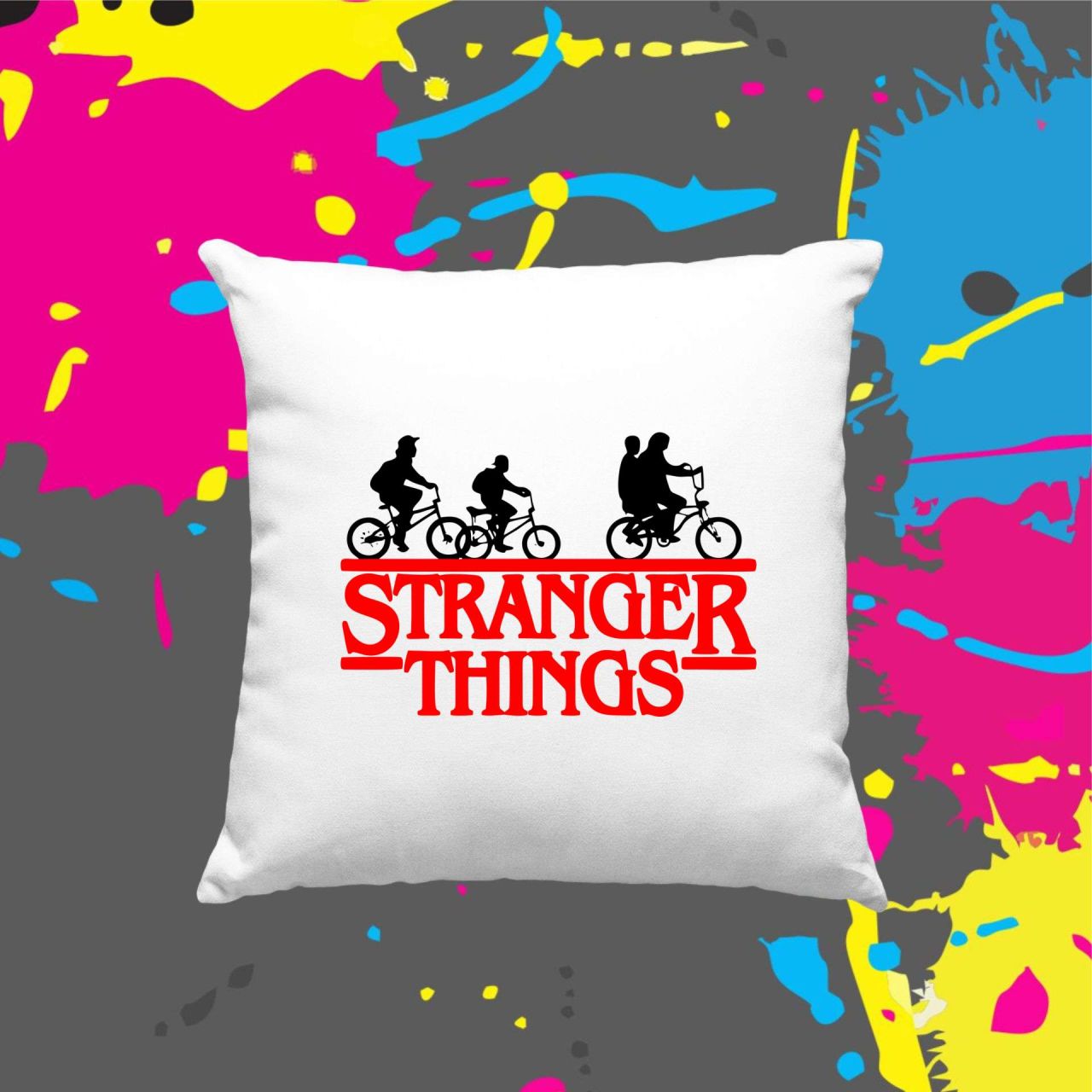 Stranger things biciklis - Kocka párna Stranger things biciklis - Kocka párna