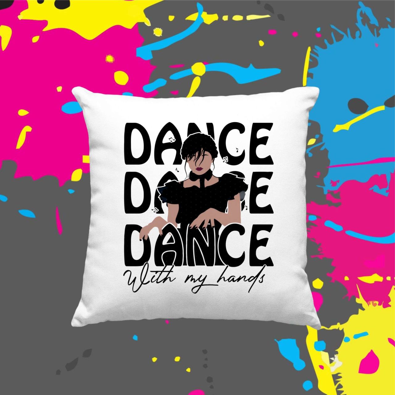 Wednesday dance with my hands - Kocka párna