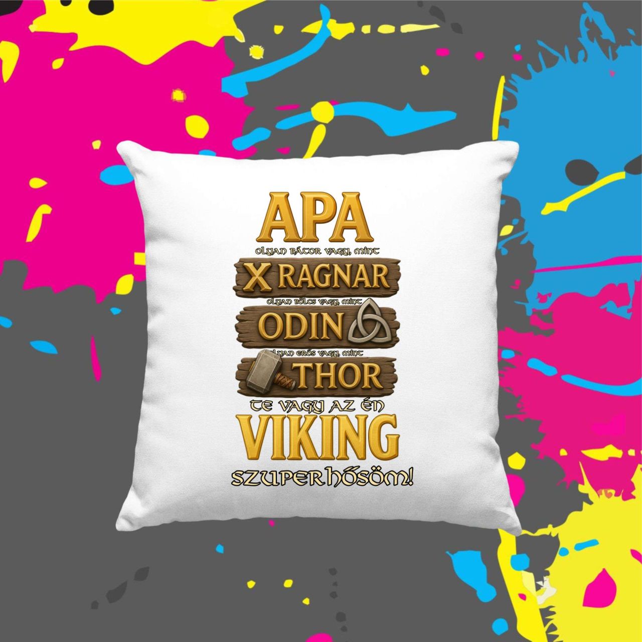 Viking apa - Kocka párna