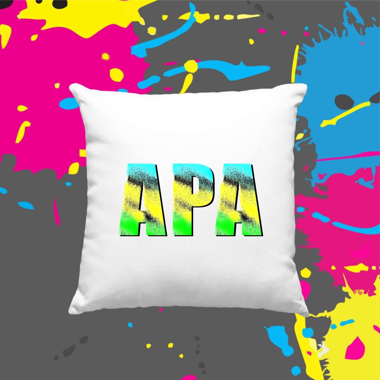 Apa színes - Kocka párna