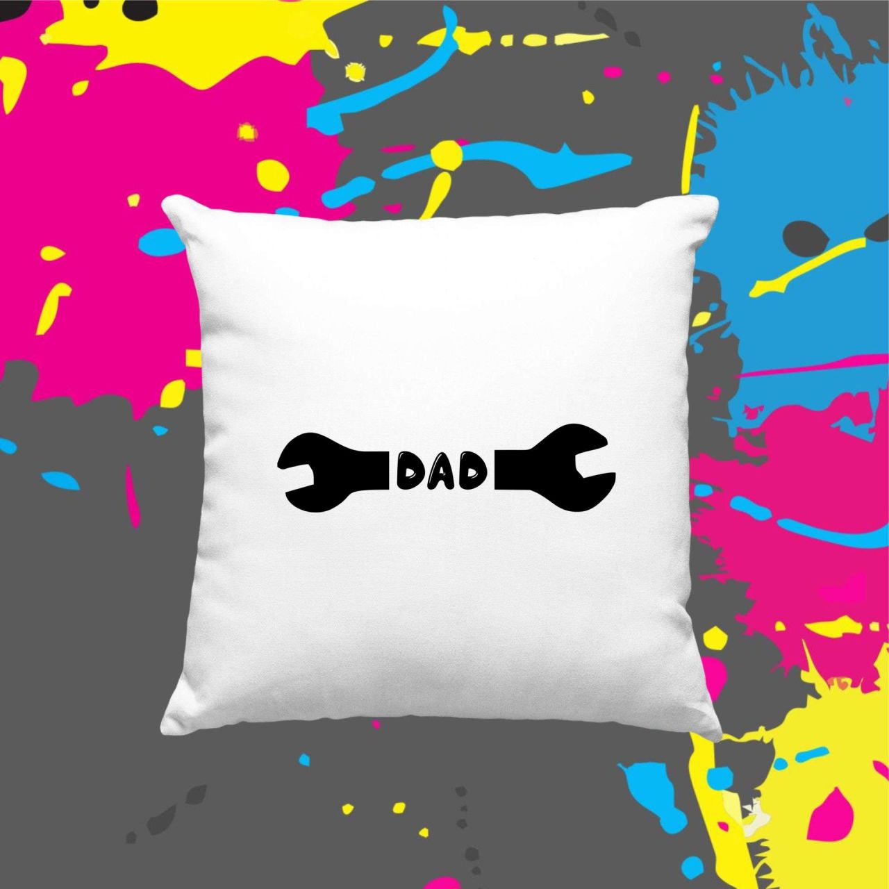 Dad villáskulcsos - Kocka párna