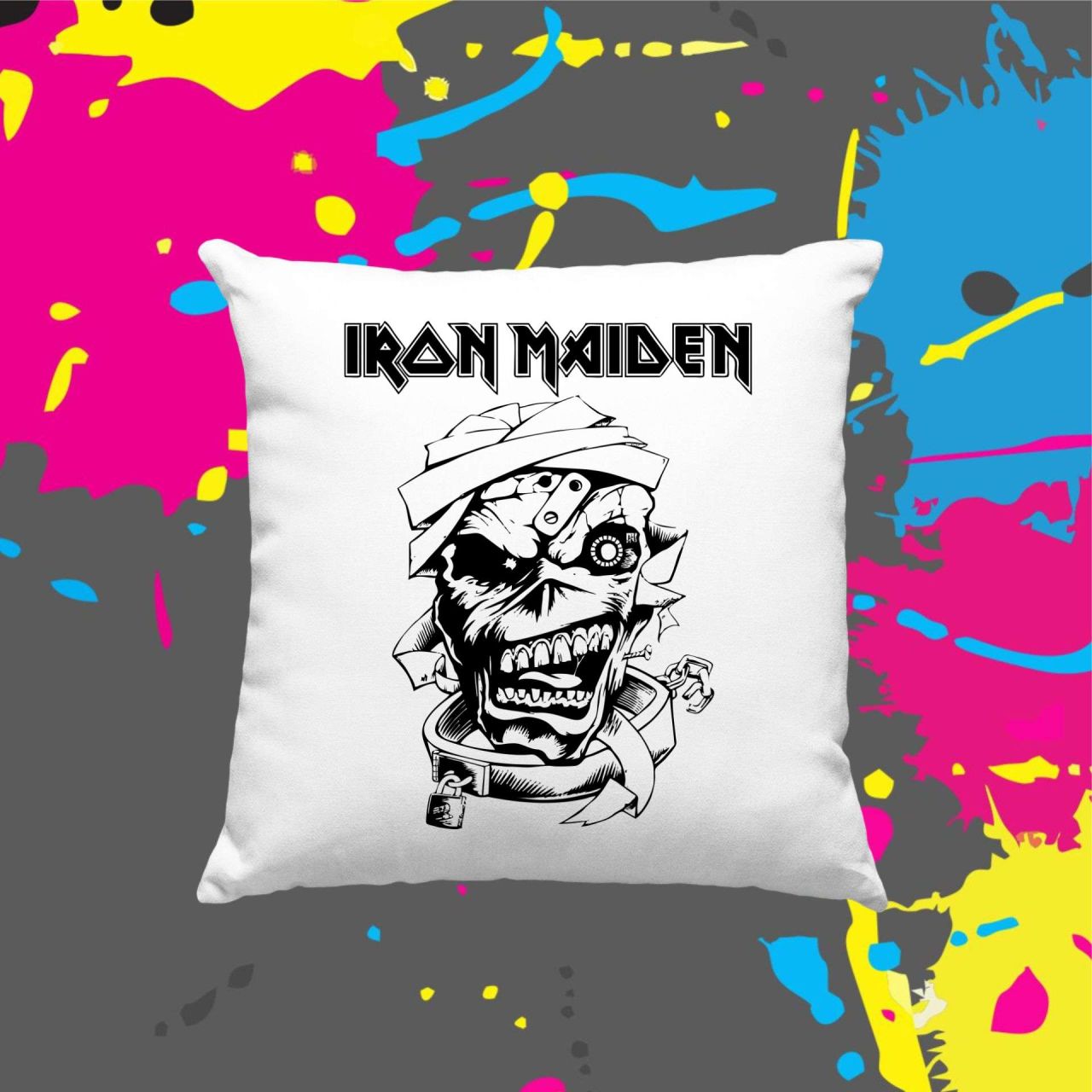 Iron Maiden linedraw - Kocka párna