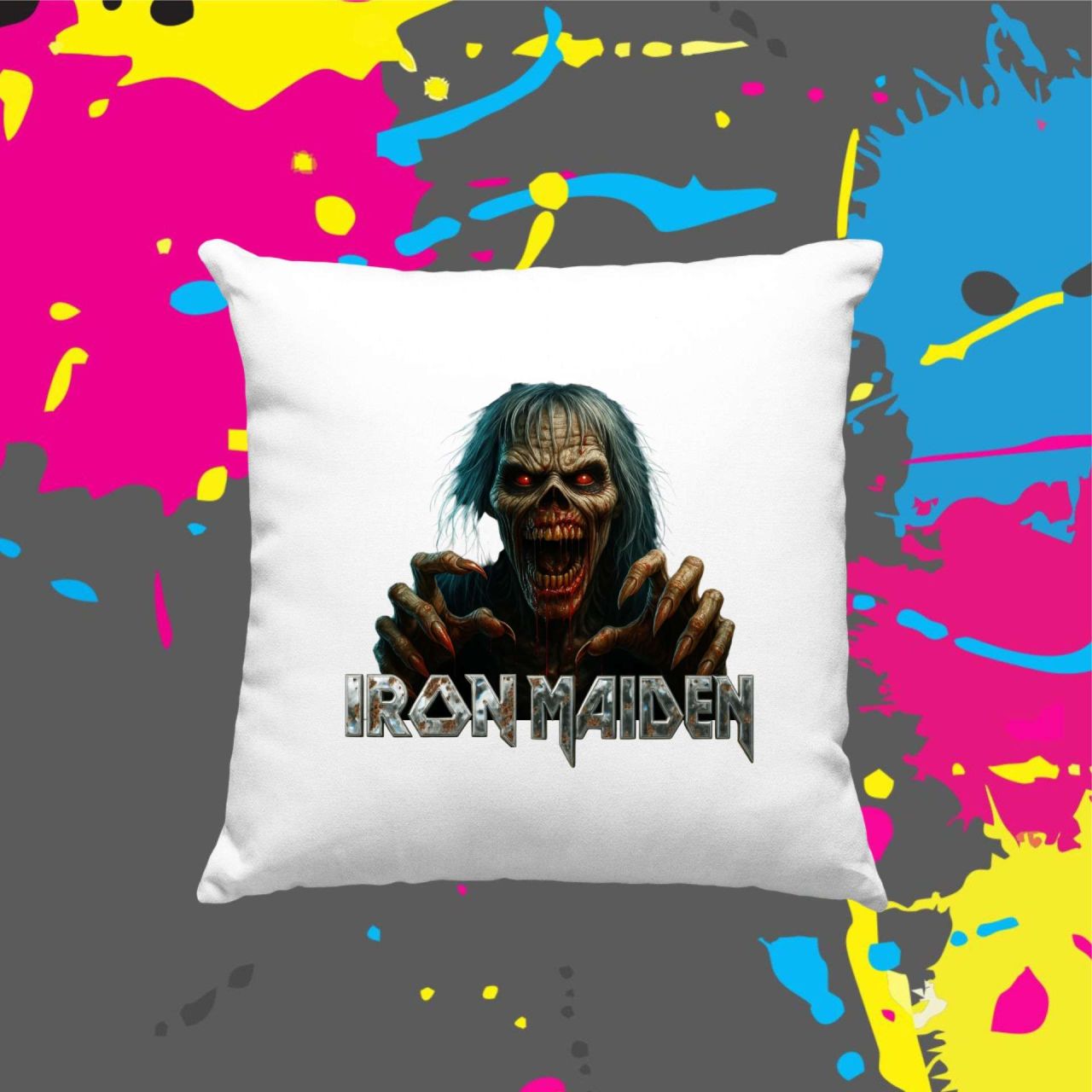 Iron Maiden zombis - Kocka párna