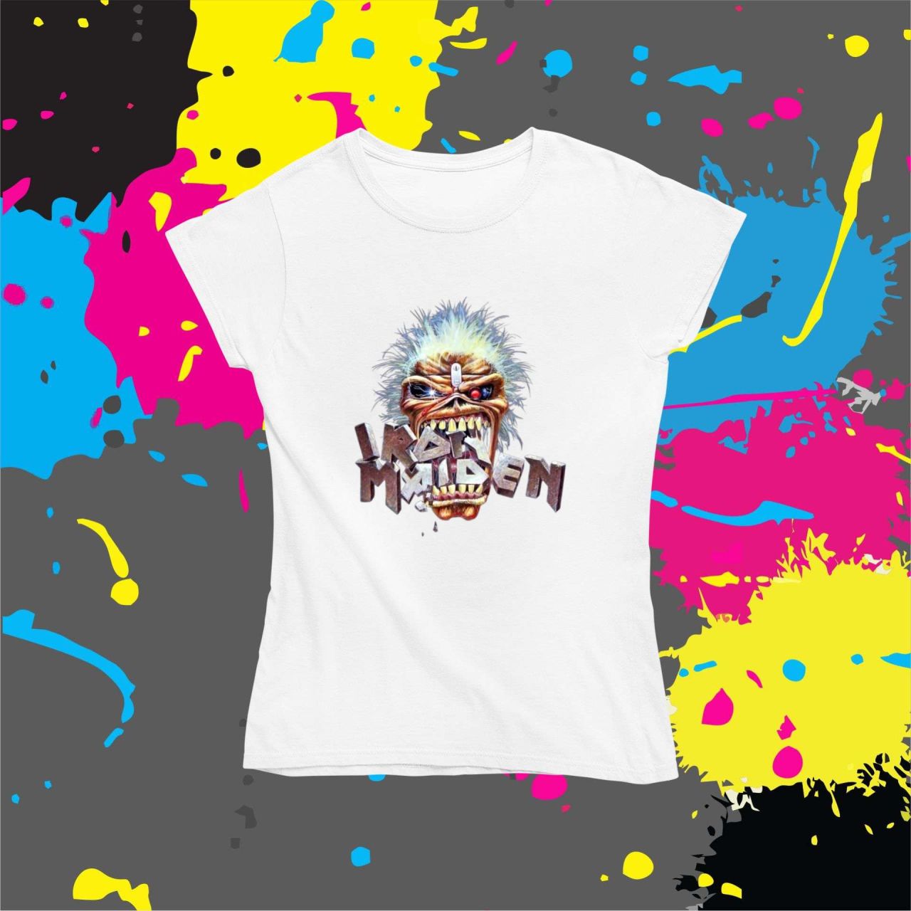 Iron Maiden Stone logó - Női póló