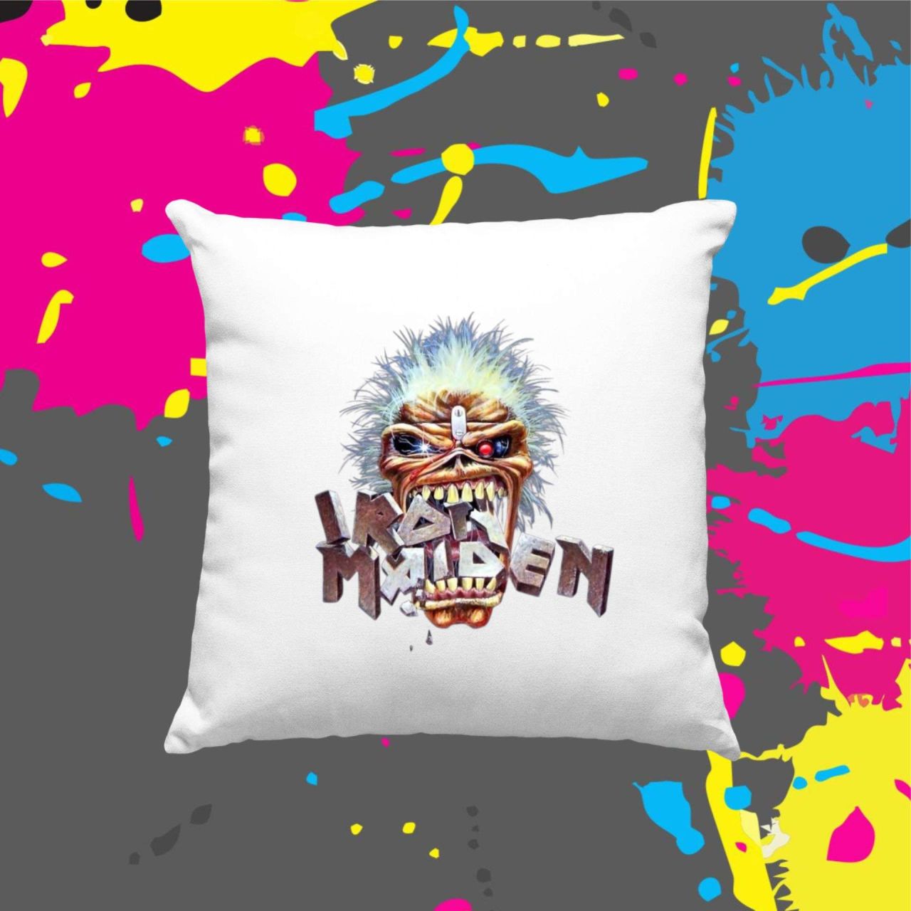 Iron Maiden Stone logó - Kocka párna