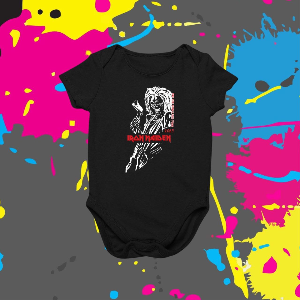 Iron Maiden Run for your lives tour 2025 linedraw - Baby body