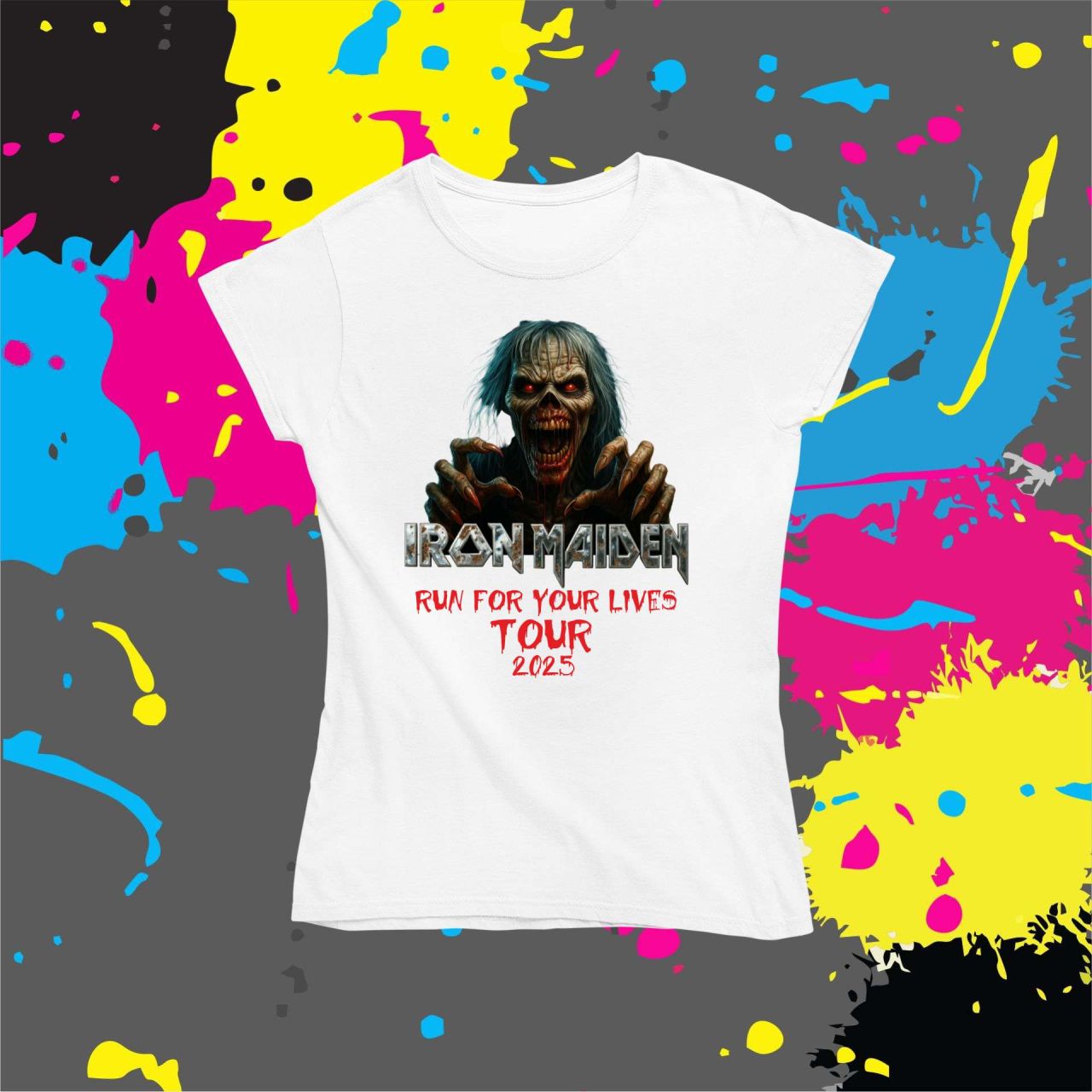 Iron Maiden run for your lives tour 2025 - Női póló Iron Maiden run for your lives tour 2025 - Női póló