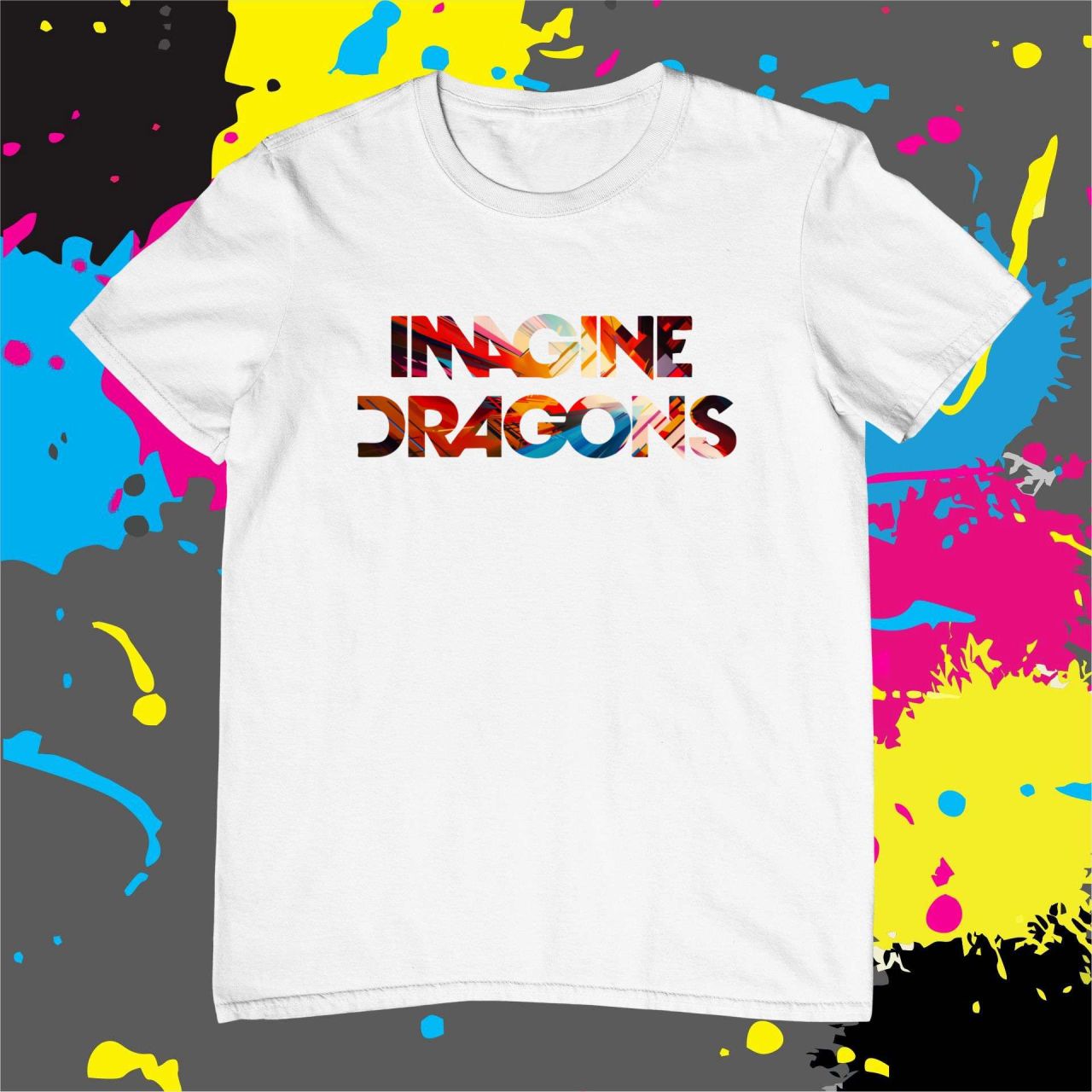Imagine Dragons abstract - Férfi póló Imagine Dragons abstract - Férfi póló