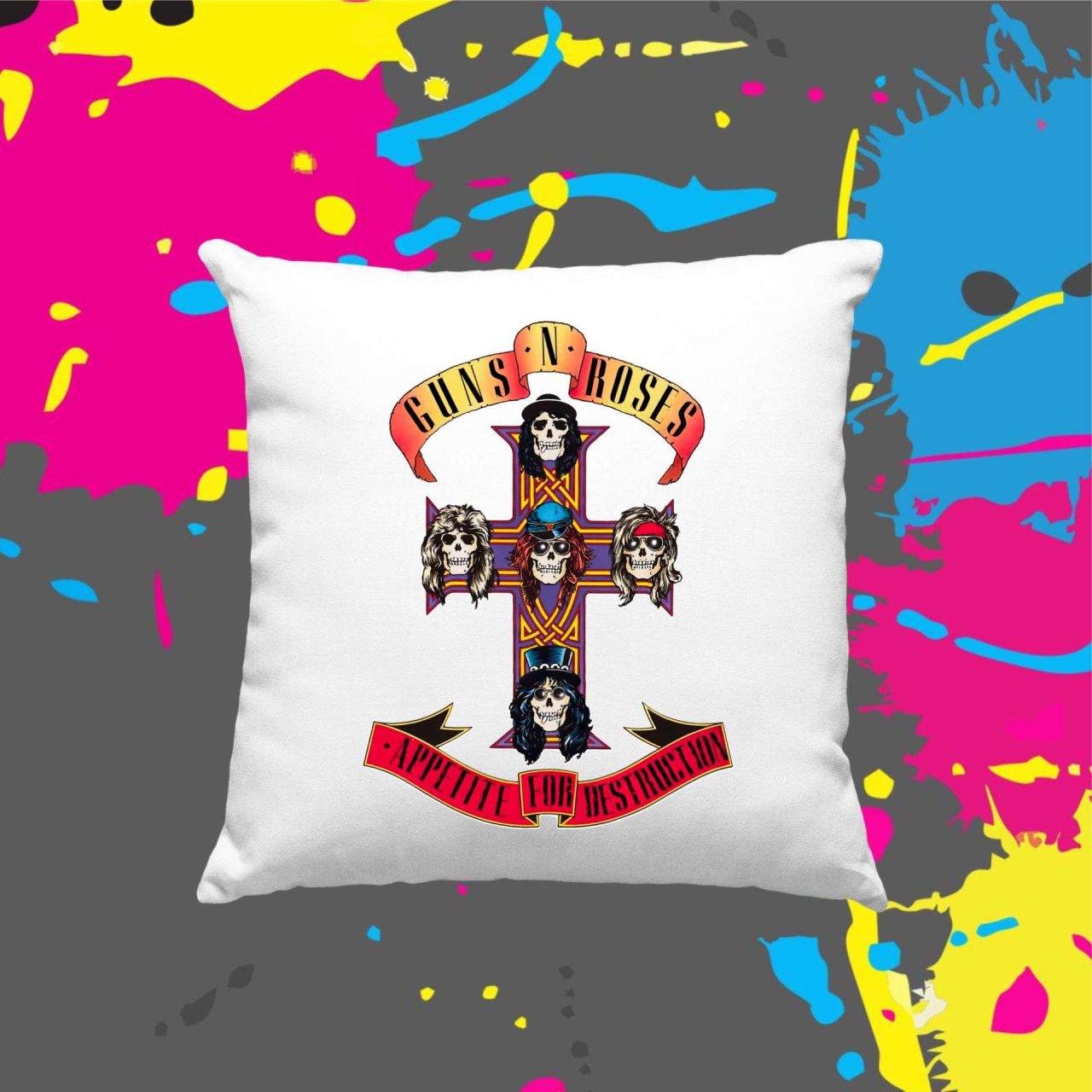 Guns N' Roses Appetite for destruction - Kocka párna Guns N' Roses Appetite for destruction - Kocka párna