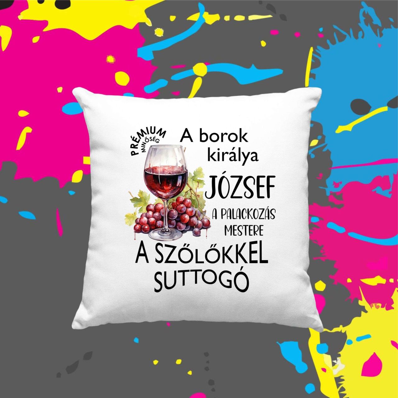 A borok királya - neves - Kocka párna