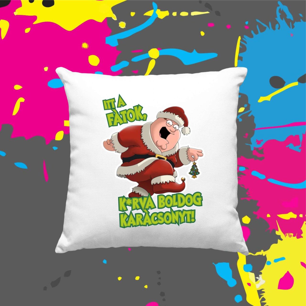 Itt a fátok - Kocka párna Itt a fátok - Kocka párna