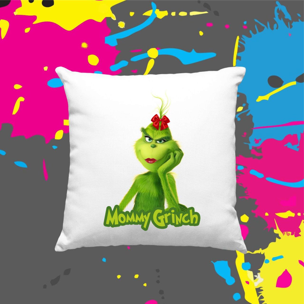 Mommy Grinch - Kocka párna