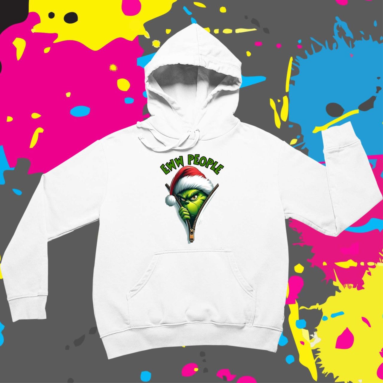 Eww people Grinch - Kapucnis pulóver