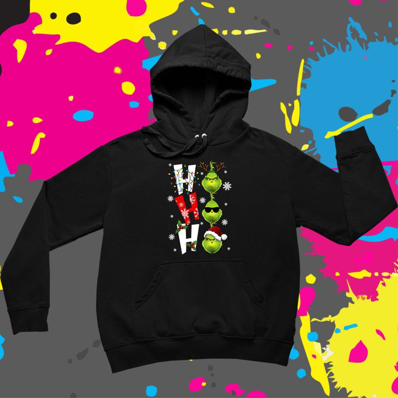Ho-ho-ho Grinch - Kapucnis pulóver