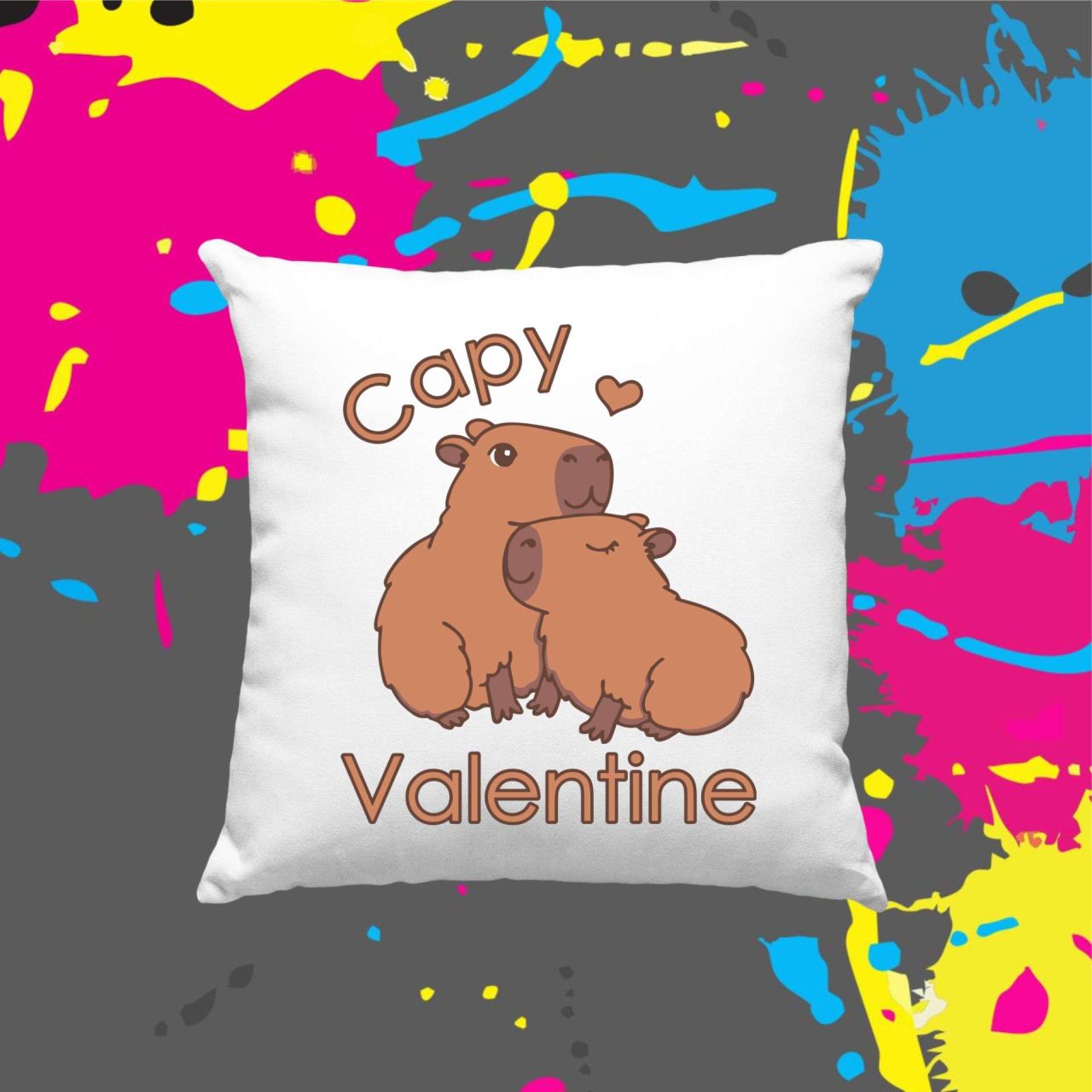 Capy Valentine - Kocka párna