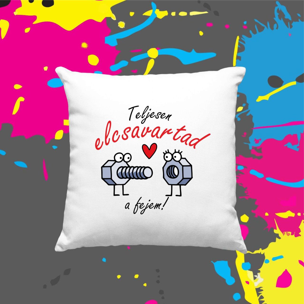 Elcsavartad a fejem - Kocka párna