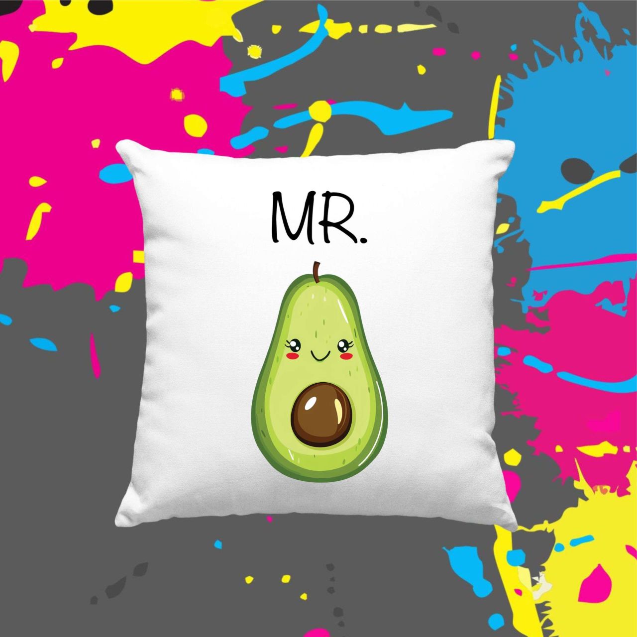 Mr. Avokádó - Kocka párna