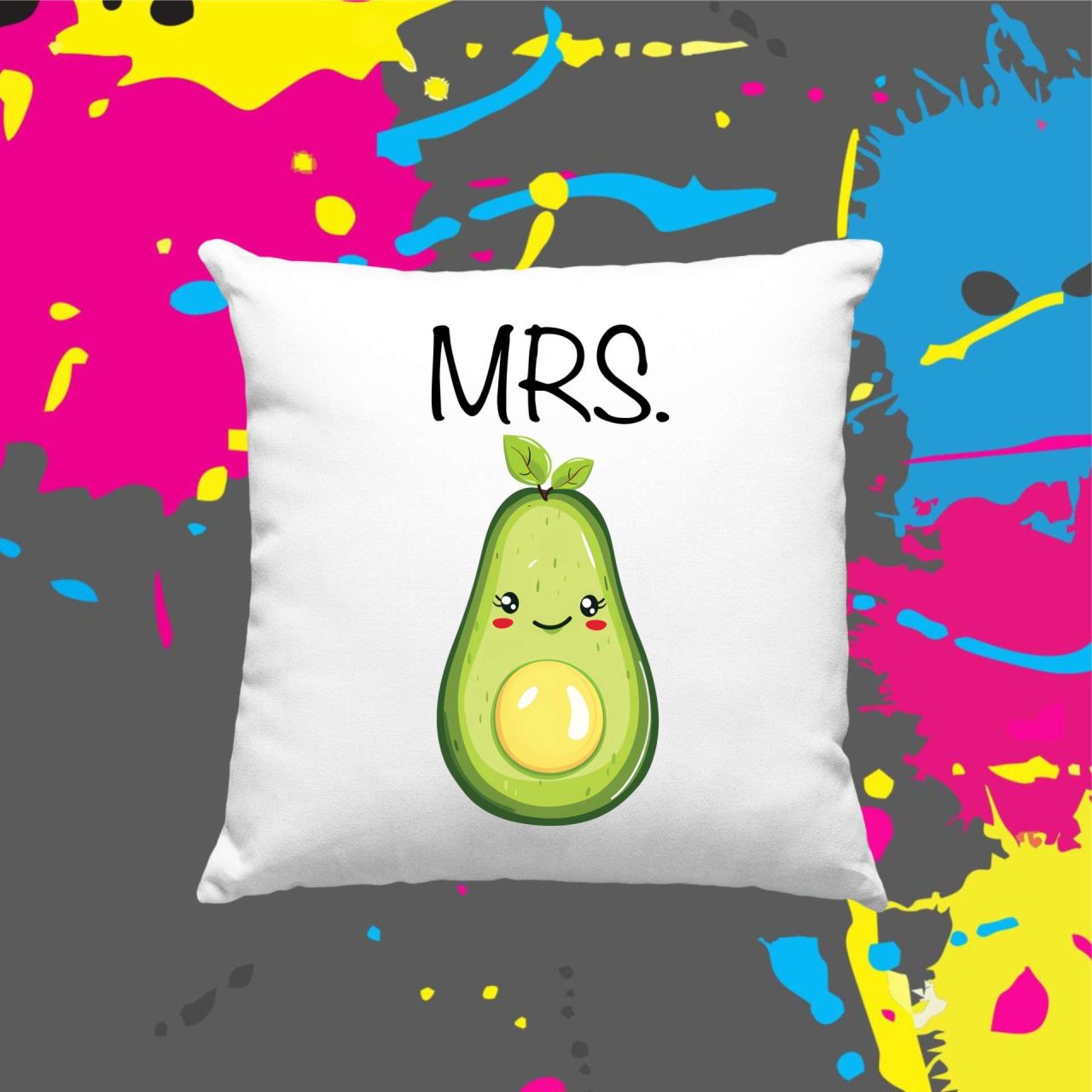 Mrs. Avokádó - Kocka párna