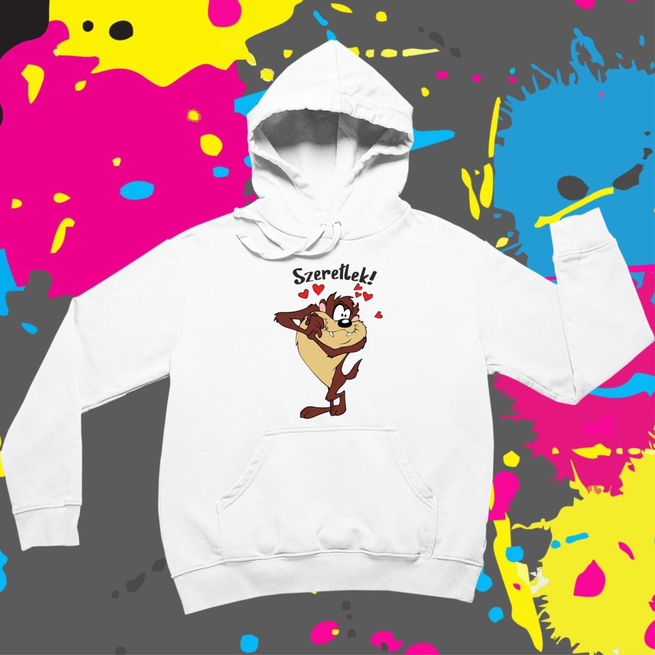 Szeretlek! - Kapucnis pulóver