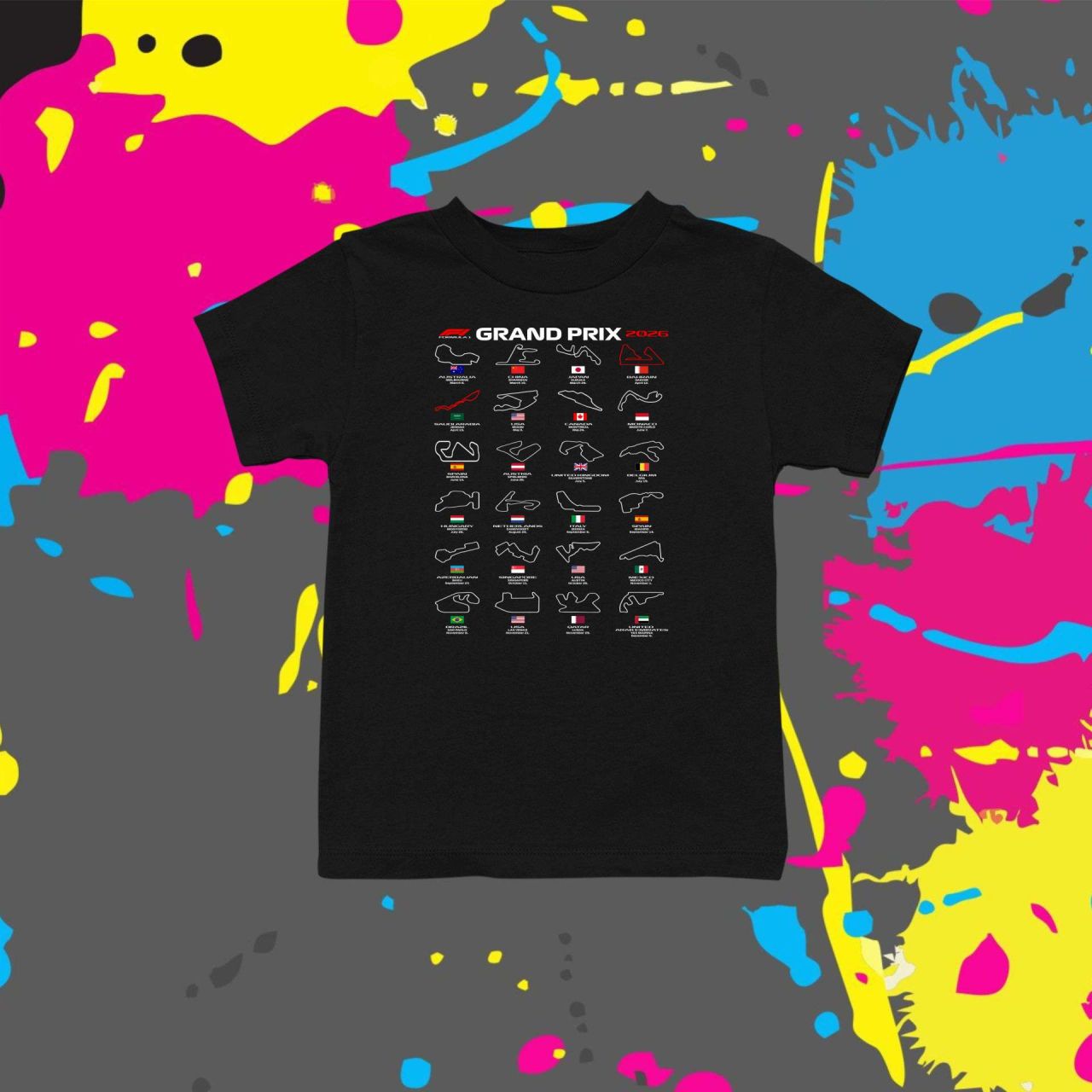 F1 versenynaptár! - Gyerek póló