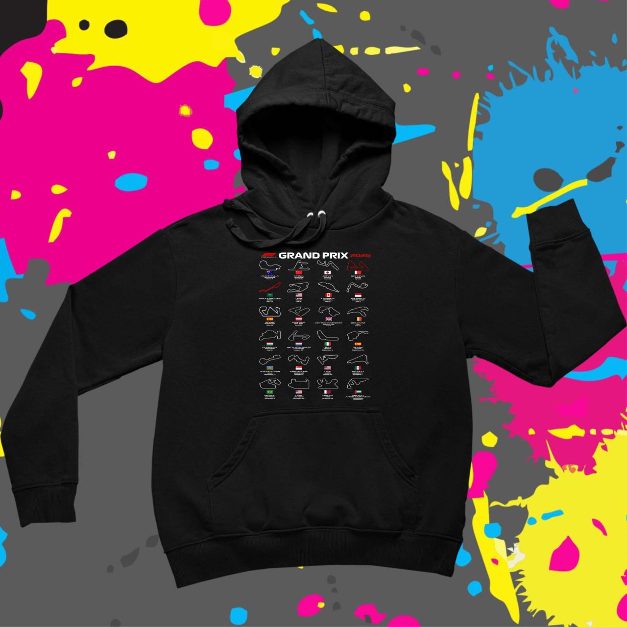 F1 versenynaptár! - Kapucnis pulóver