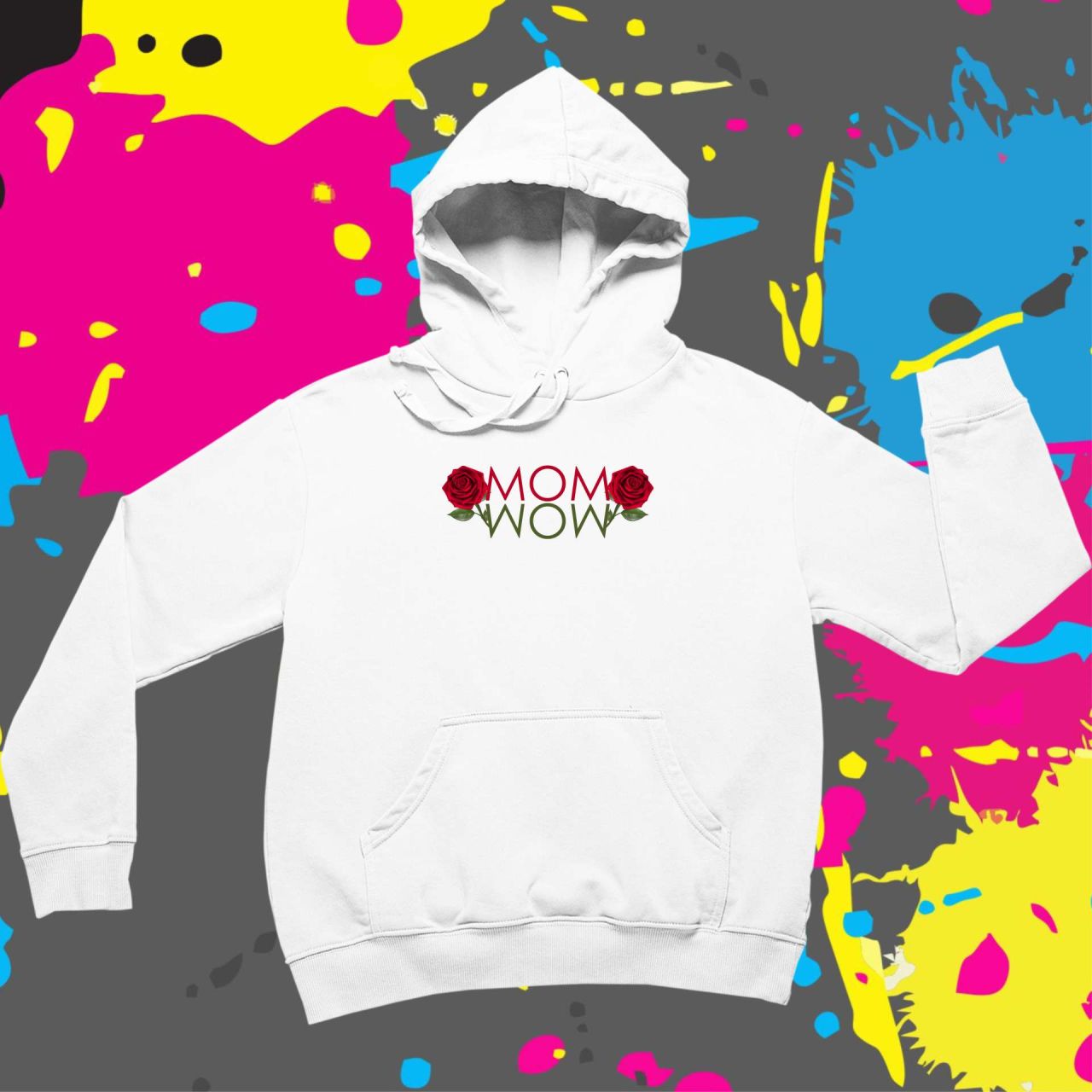 Mom wow - Kapucnis pulóver