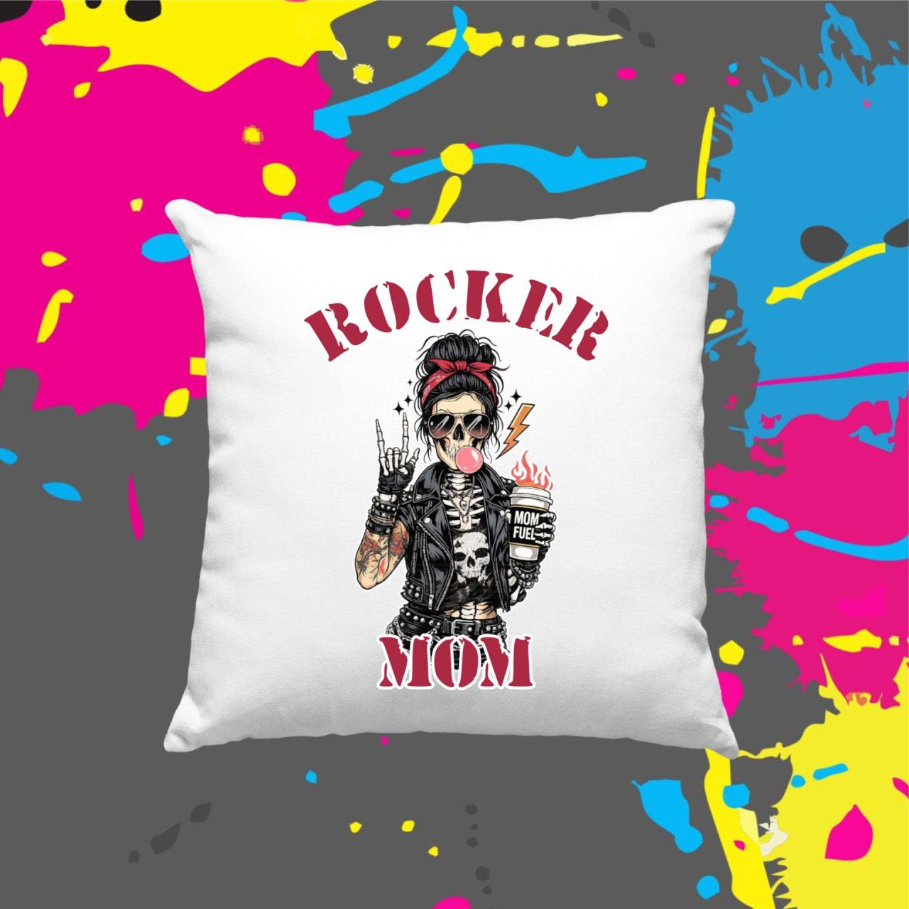 Rocker mom - Kocka párna
