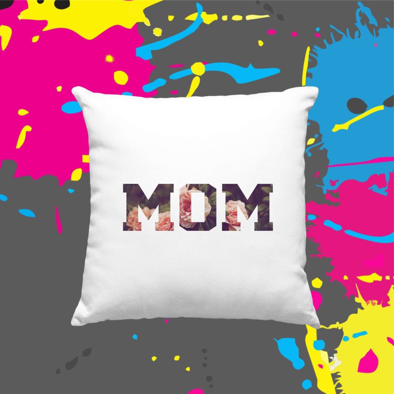 MOM felirat! - Kocka párna