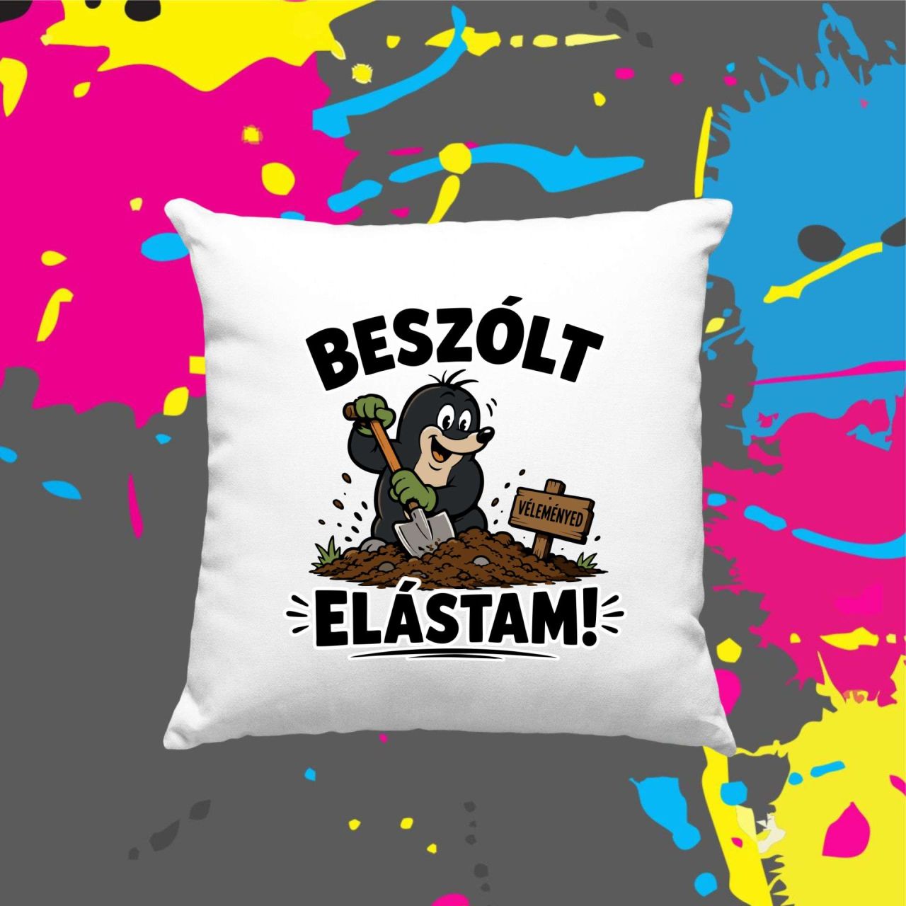 Beszólt elástam - Kocka párna